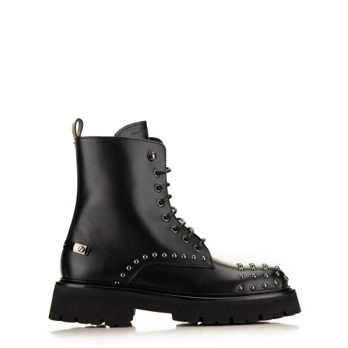 John Galliano Men's Black Ankle Boots in Leather