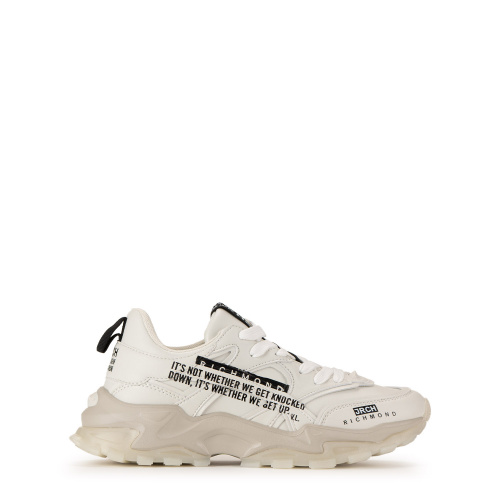 John Richmond Men's White Sneakers with Lettering
