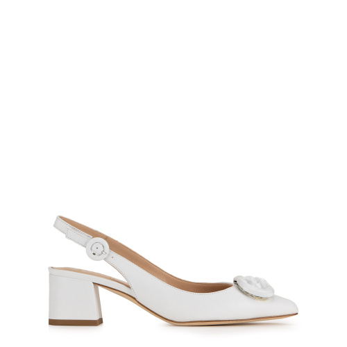Luca Grossi Women's White Pointed Pumps 