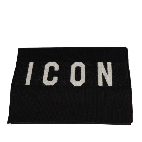 Dsquared2 Black scarf in wool