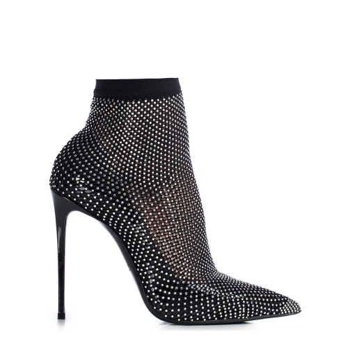 Le Silla Pointed toe ankle boots in crystals Gilda