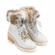 New Italia Shoes Women's Lapin Fur Ankle Boots - look 2