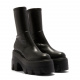 Casadei Ladies platformed ankle boots in leather - look 2