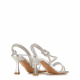 Albano Women's Heeled Sandals in Silver - look 3