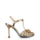 Loriblu Women's Golden Sandals with Brooch - look 1