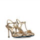 Loriblu Women's Golden Sandals with Brooch - look 4