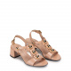Loriblu Women's Glossy Beige Sandals - look 2