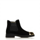 Loriblu Women's black ankle boots in suede - look 1