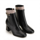 Marino Fabiani Women's Black Ankle Boots in Leather - look 2