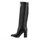 Le Pepe Women's Knee High Boots in Leather - look 3