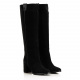 Le Pepe Women's Knee High Boots in Suede - look 2