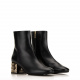 Baldinini Block heel ankle boots in leather - look 2