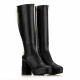 Baldinini Women's Black Knee High Boots - look 4