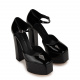 Giuseppe Zanotti Women's Black Block Heel Platform Sandals - look 2