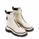 Fabi Women's Zippered White Ankle Boots - look 2
