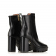 Bianca Di Women's black ankle boots in leather - look 4