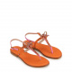 PAOLA FIORENZA Women's Flat Orange Sandals - look 2