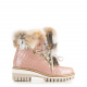 New Italia Shoes Women's Stamp Lapin Fur Ankle Boots - look 1