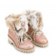 New Italia Shoes Women's Stamp Lapin Fur Ankle Boots - look 2