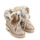 New Italia Shoes Women's Stamp Lapin Fur Ankle Boots - look 2