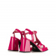 GIAMPAOLO VIOZZI Women's Fuchsia Sandals in Varnish - look 4