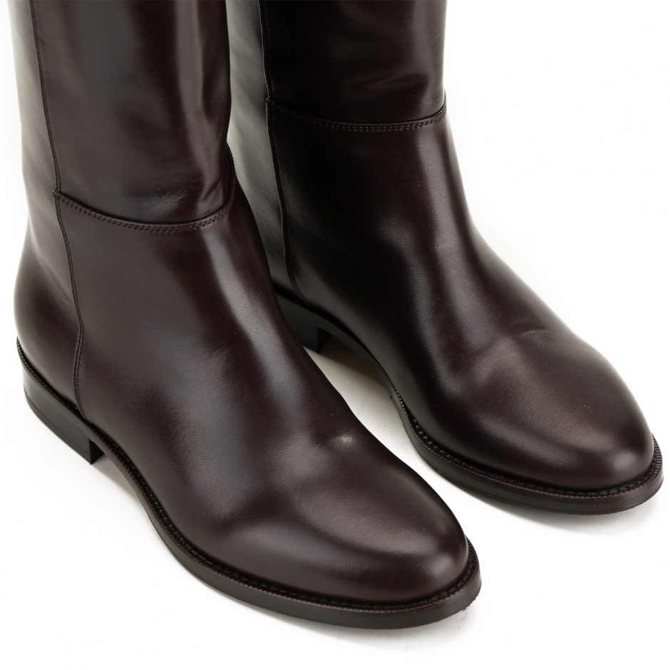 Le Pepe Women's Brown Knee High Boots - look 5