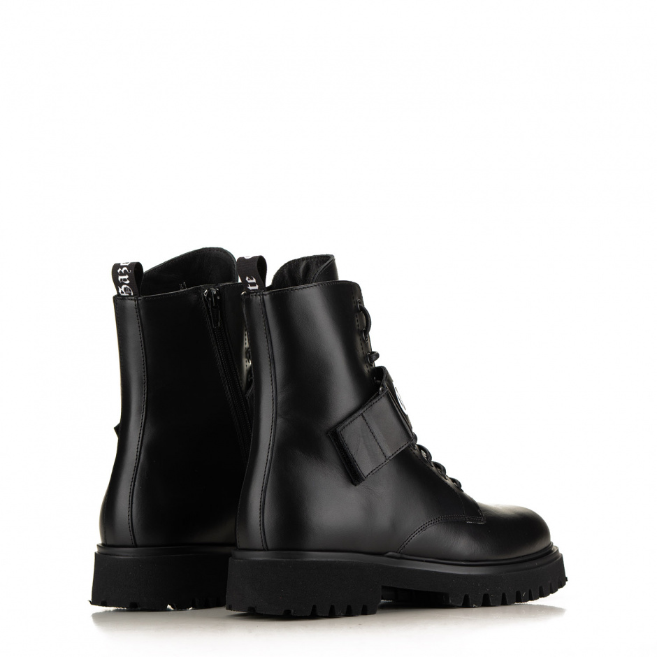 John Galliano Men's Lace up Black Ankle Boots - look 3