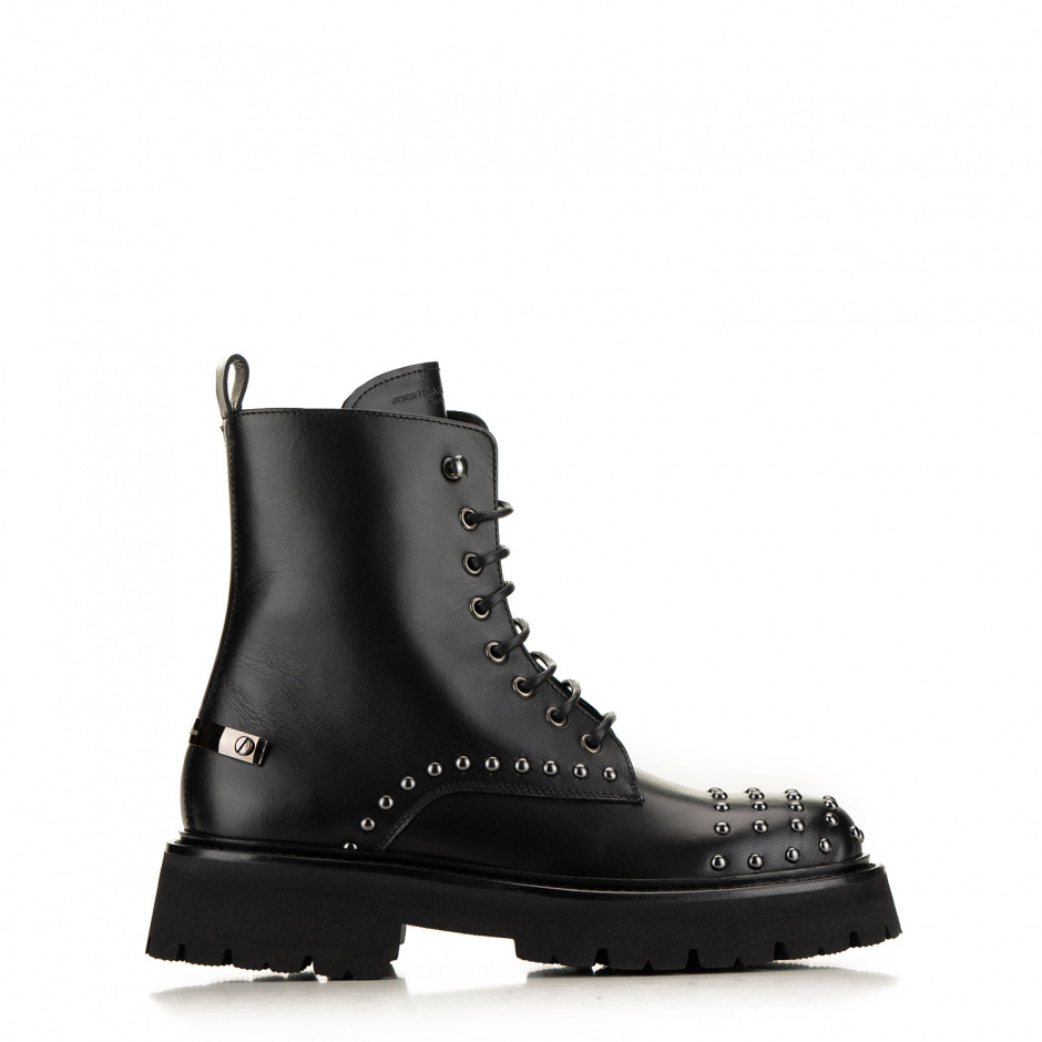 John Galliano Men's Black Ankle Boots in Leather - look 1