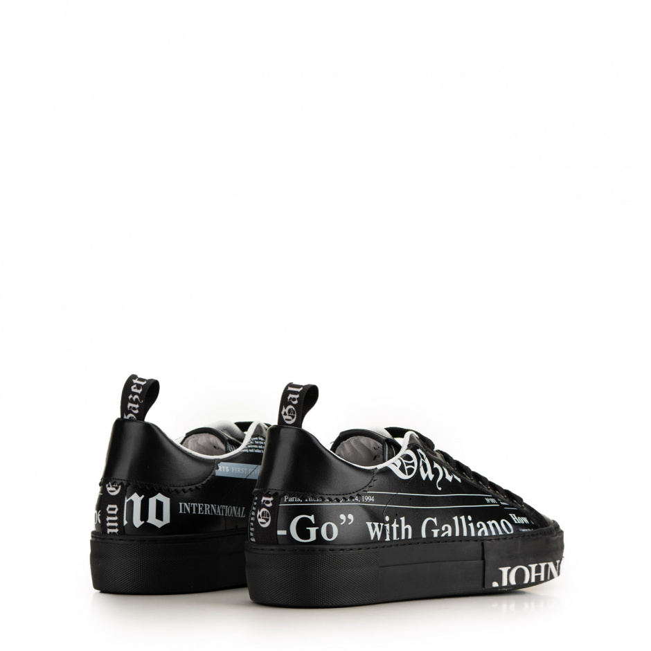 John Galliano Men's Black Sneakers - look 4