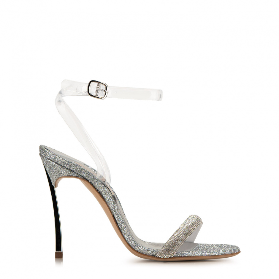 Casadei Women's Silver Heeled Sandals SUE - look 1