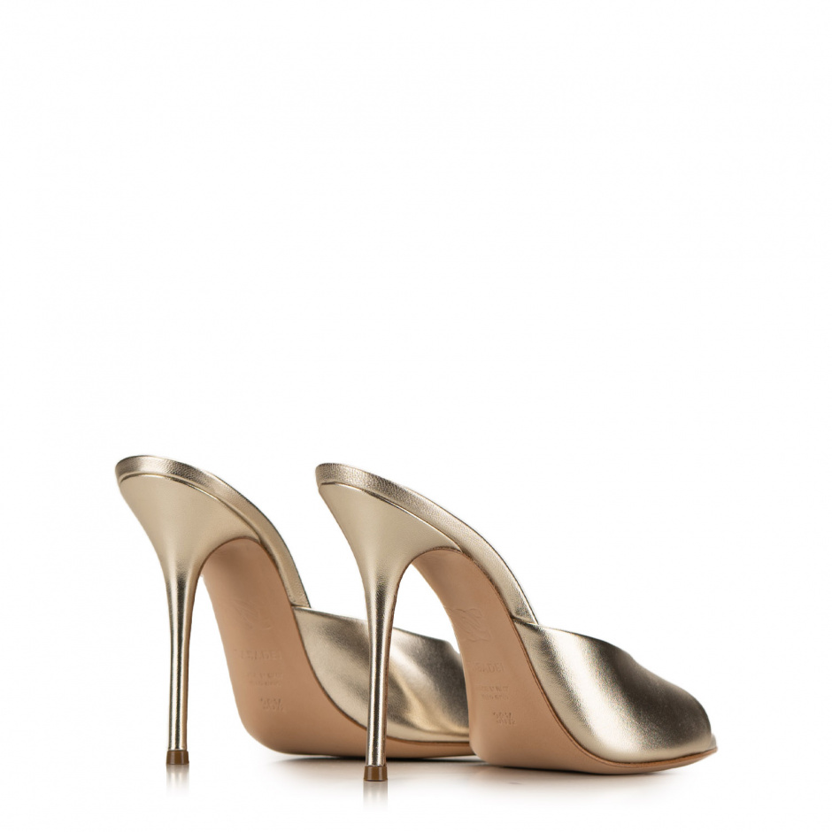 Casadei Women's Golden Heeled Sandals - look 3
