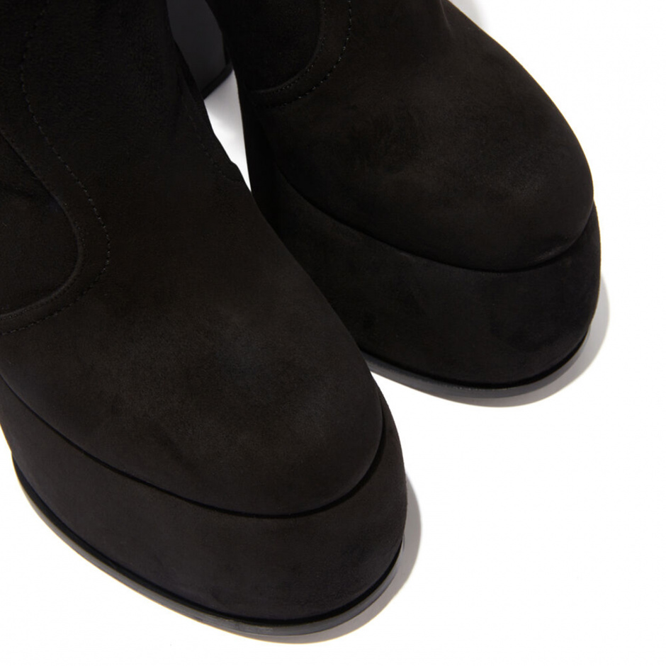 Casadei Ladies platformed ankle boots in suede - look 5
