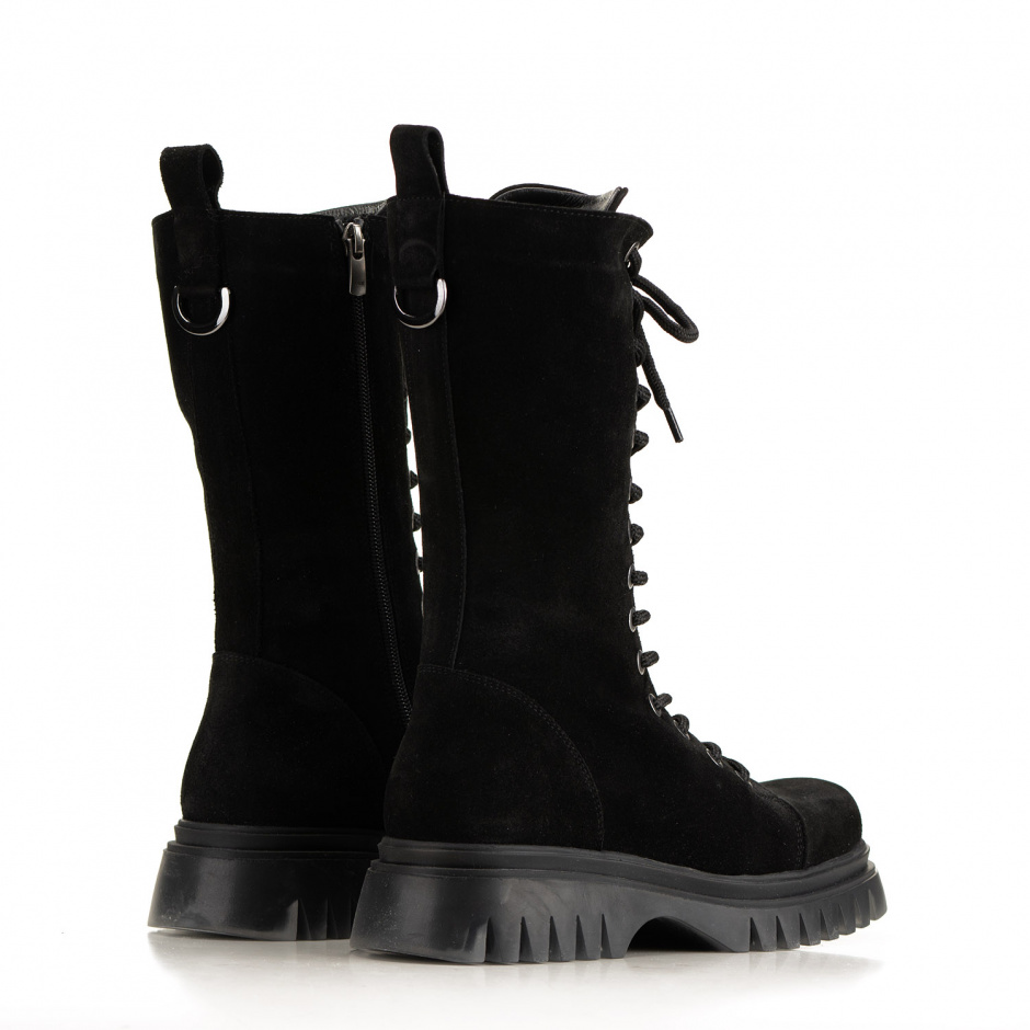 LAB Women's Army Ankle Boots in Suede - look 4