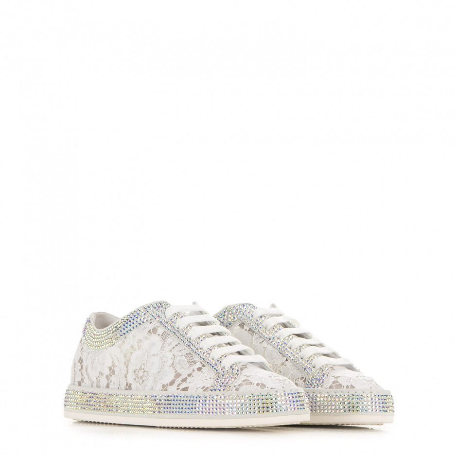 Le Silla Women's Sneakers in Crystals - look 4