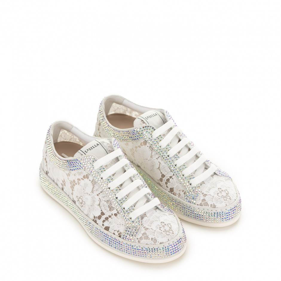 Le Silla Women's Sneakers in Crystals - look 2