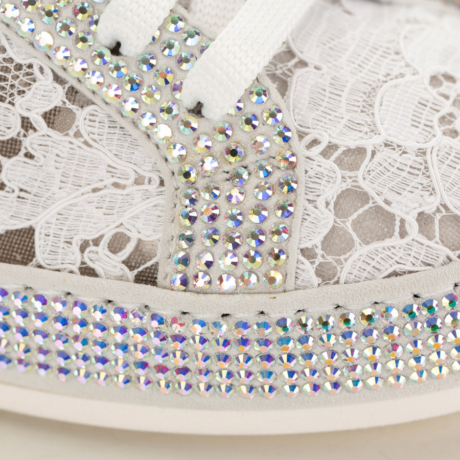 Le Silla Women's Sneakers in Crystals - look 5