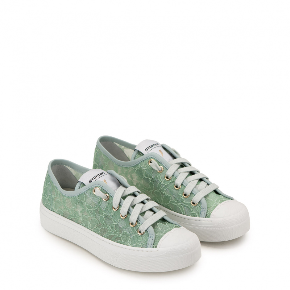 STOKTON Women's Green Sneakers - look 2