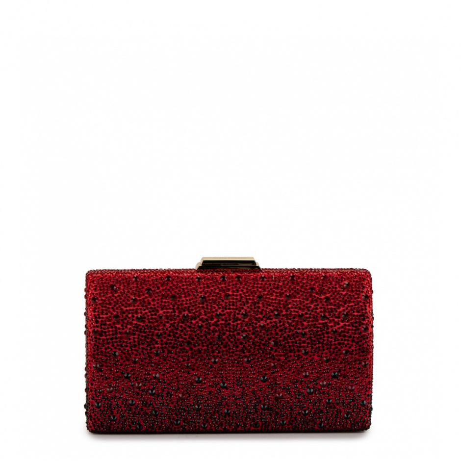 Anna Cecere Women's Red Handbag - Clutch in Rhinestones - look 1