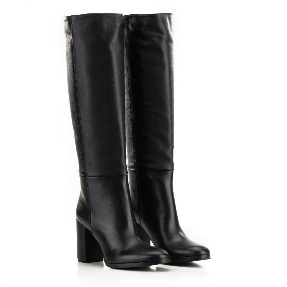 Le Pepe Women's Knee High Boots in Leather - look 2