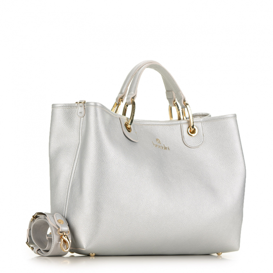 Braccialini Women's Silver Shopper Bag - look 3