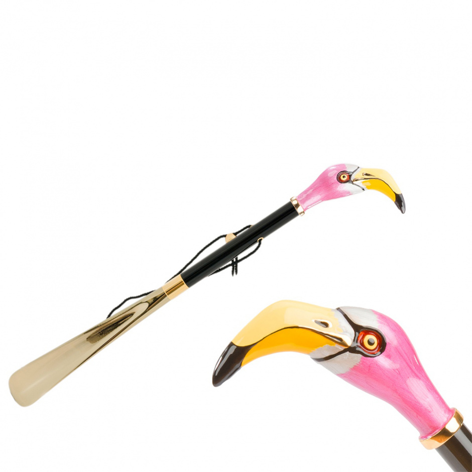 PASOTTI Luxury Flamingo Shoehorn - look 1