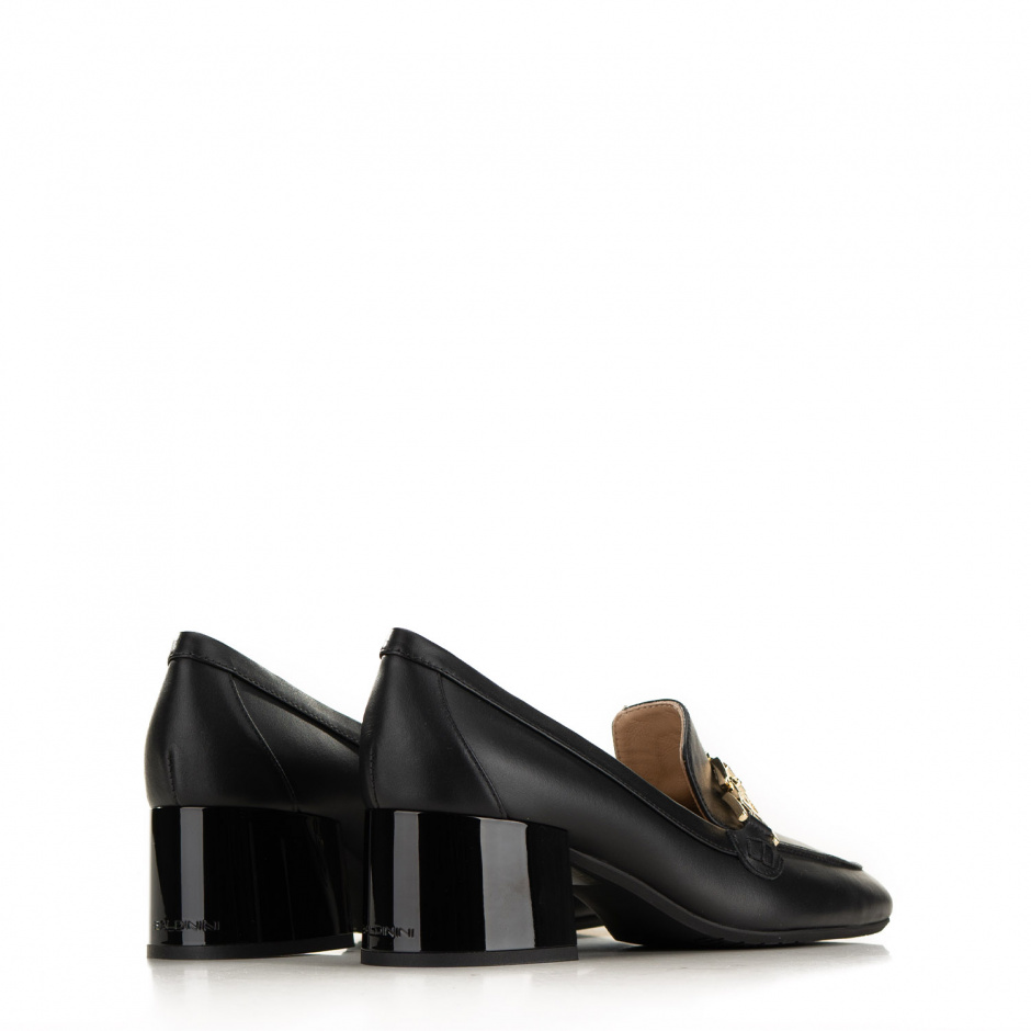 Baldinini Women's Leather Black Loafers - look 3