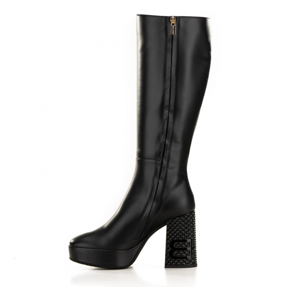 Baldinini Women's Black Knee High Boots - look 2