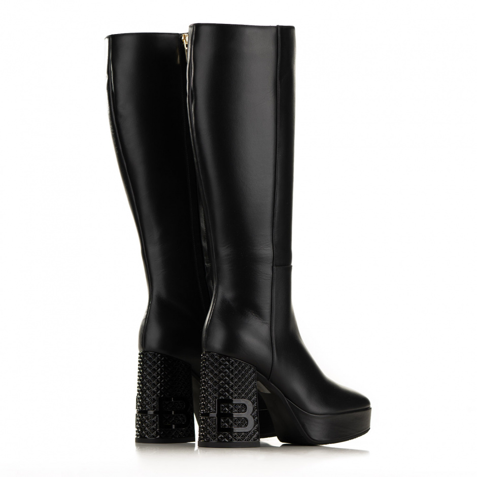 Baldinini Women's Black Knee High Boots - look 3