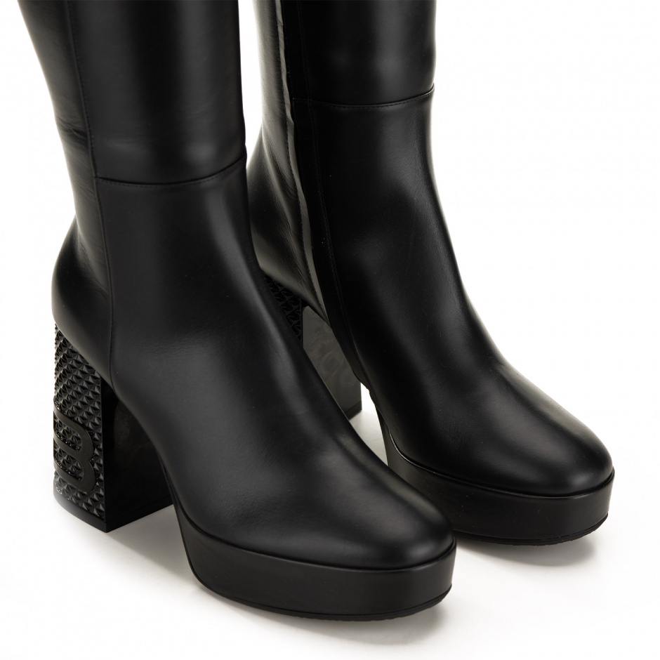 Baldinini Women's Black Knee High Boots - look 5