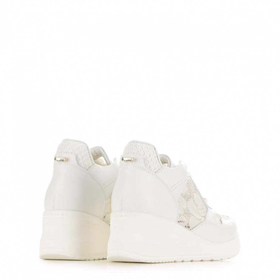 Baldinini Women's Platformed White Sneakers - look 3