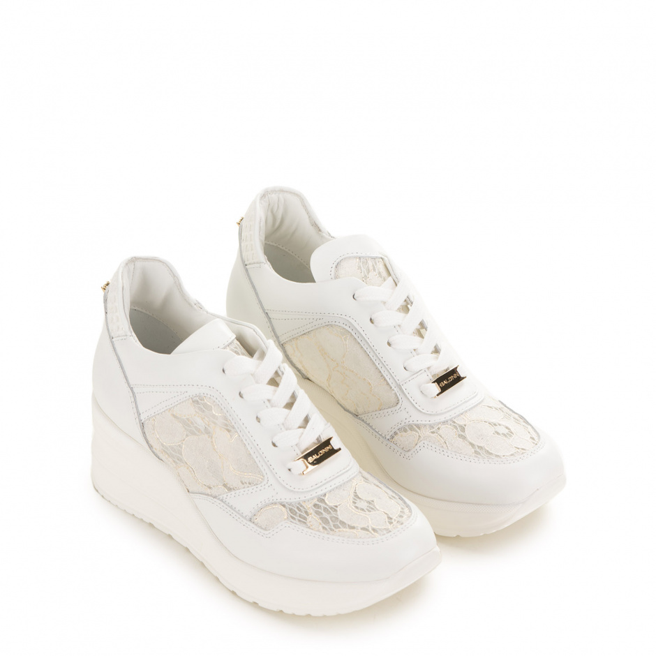 Baldinini Women's Platformed White Sneakers - look 2