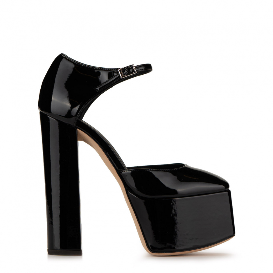 Giuseppe Zanotti Women's Black Block Heel Platform Sandals - look 1