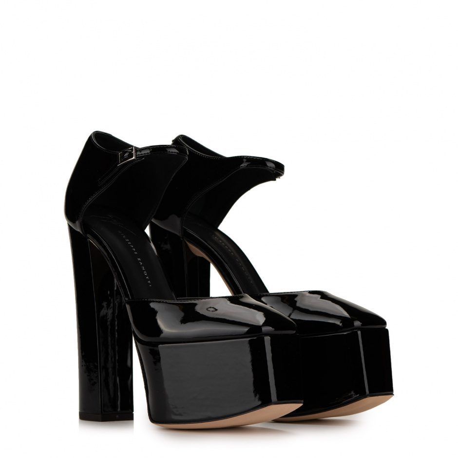 Giuseppe Zanotti Women's Black Block Heel Platform Sandals - look 3