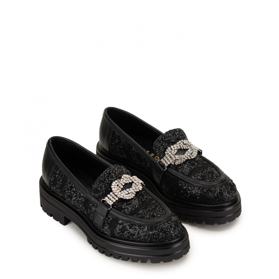 H`oro Nero Ladies loafers in glitter - look 2